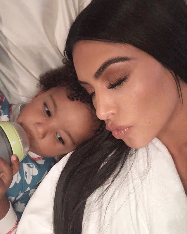 12) Kim and Saint West, June 2018