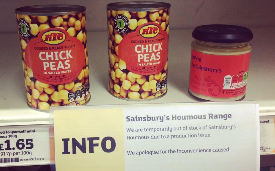 Someone made a mournful display in Ealing Sainsbury's - Twitter/@justjessikah