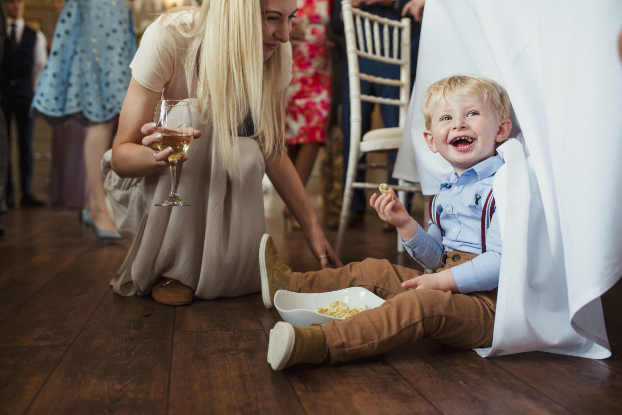 Child attending a wedding