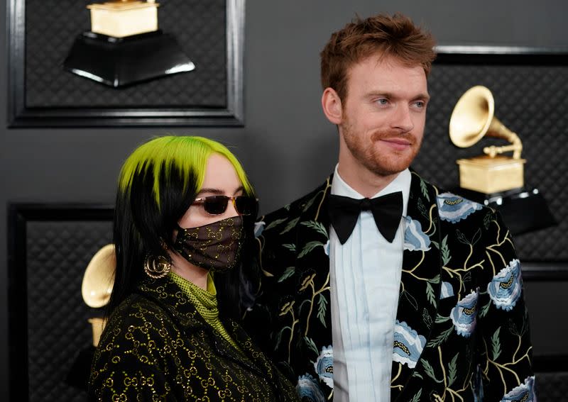 62nd Grammy Awards – Arrivals – Los Angeles, California, U.S., January 26, 2020 - Billie Eilish and Finneas O'Connell