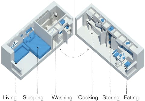 24m2 is 2.5m high floor plan - Credit: U+I