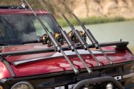 <p>Four doors, four fishing poles.</p>