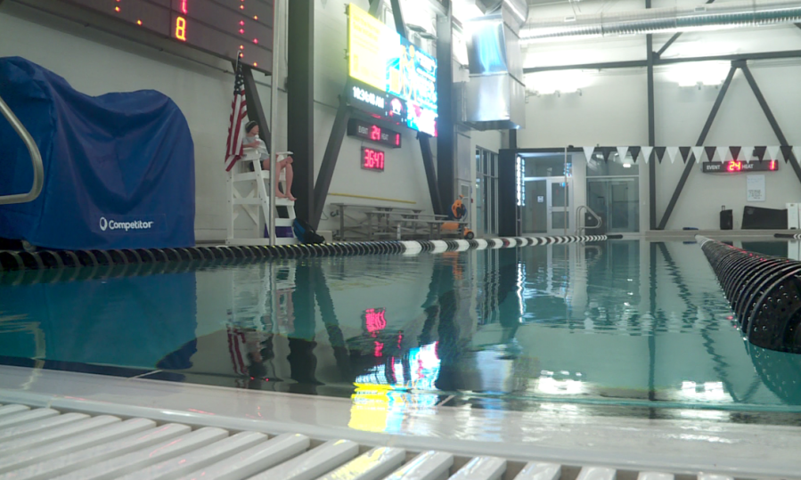 The swimming pool at the Young Family Athletic Center.