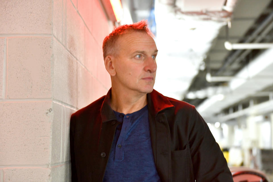 NEW YORK, NEW YORK - OCTOBER 03: Christopher Eccleston poses for a photo prior to Fantastic! A Conversation with Christopher Eccleston conversation at the New York Comic Con at Jacob K. Javits Convention Center on October 03, 2019 in New York City. (Photo by Craig Barritt/Getty Images for ReedPOP )