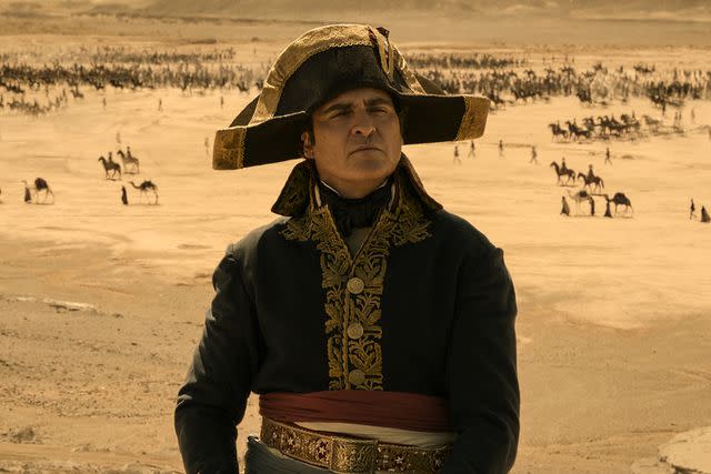 <p>Courtesy of Sony Pictures/Apple Original Films</p> Joaquin Phoenix in 'Napoleon'