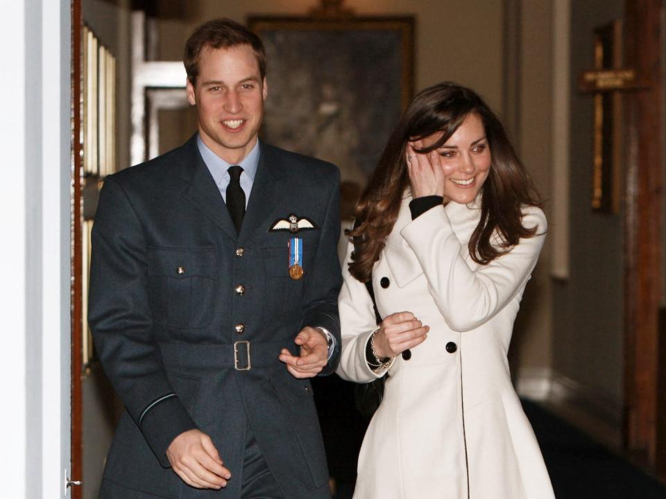 Prince William and Kate Middleton at his 2008 RAF graduation.