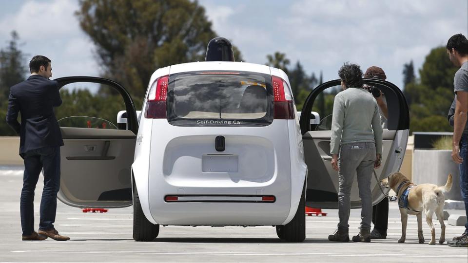 A prototype for Google’s self-driving car.