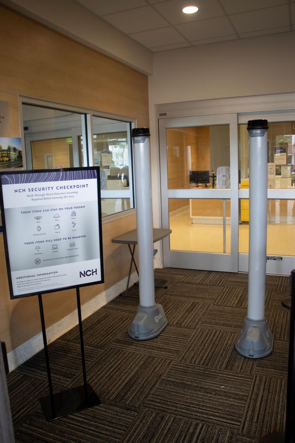 NCH is installing weapons' detection systems at its emergency room entrances to improve security measures