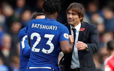 Conte celebrates with Batshuayi - Credit: Reuters