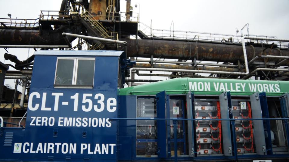 vw dieselgate funded electric locomotives for us steel at train yard near pittsburgh
