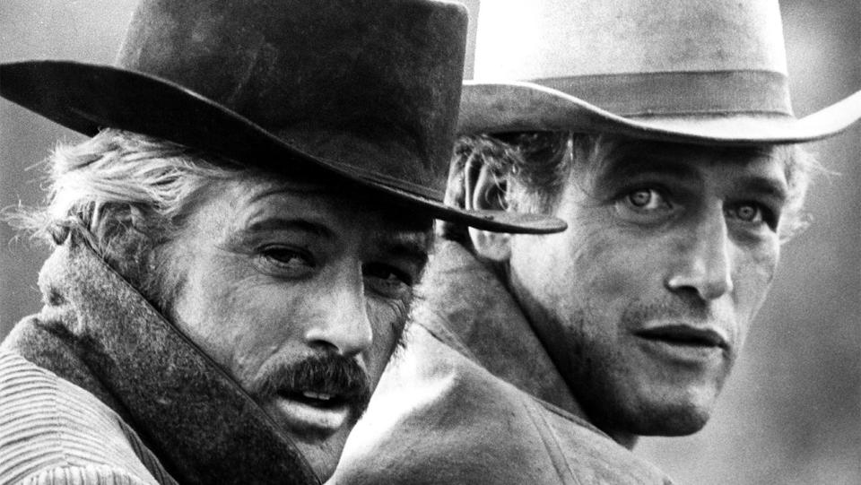 Robert Redford and Paul Newman in BUTCH CASSIDY AND THE SUNDANCE KID, 1969.