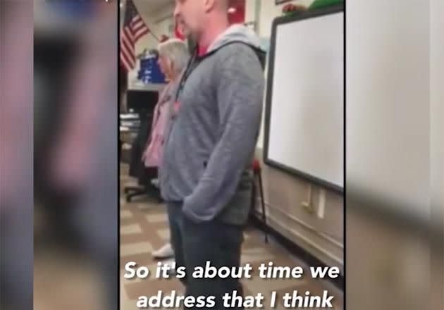 He stood up in front of the whole class and addressed their relationship. Photo: YouTube