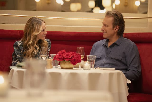 <p>Courtesy Max</p> Sarah Jessica Parker (left) and John Corbett in 'And Just Like That...'