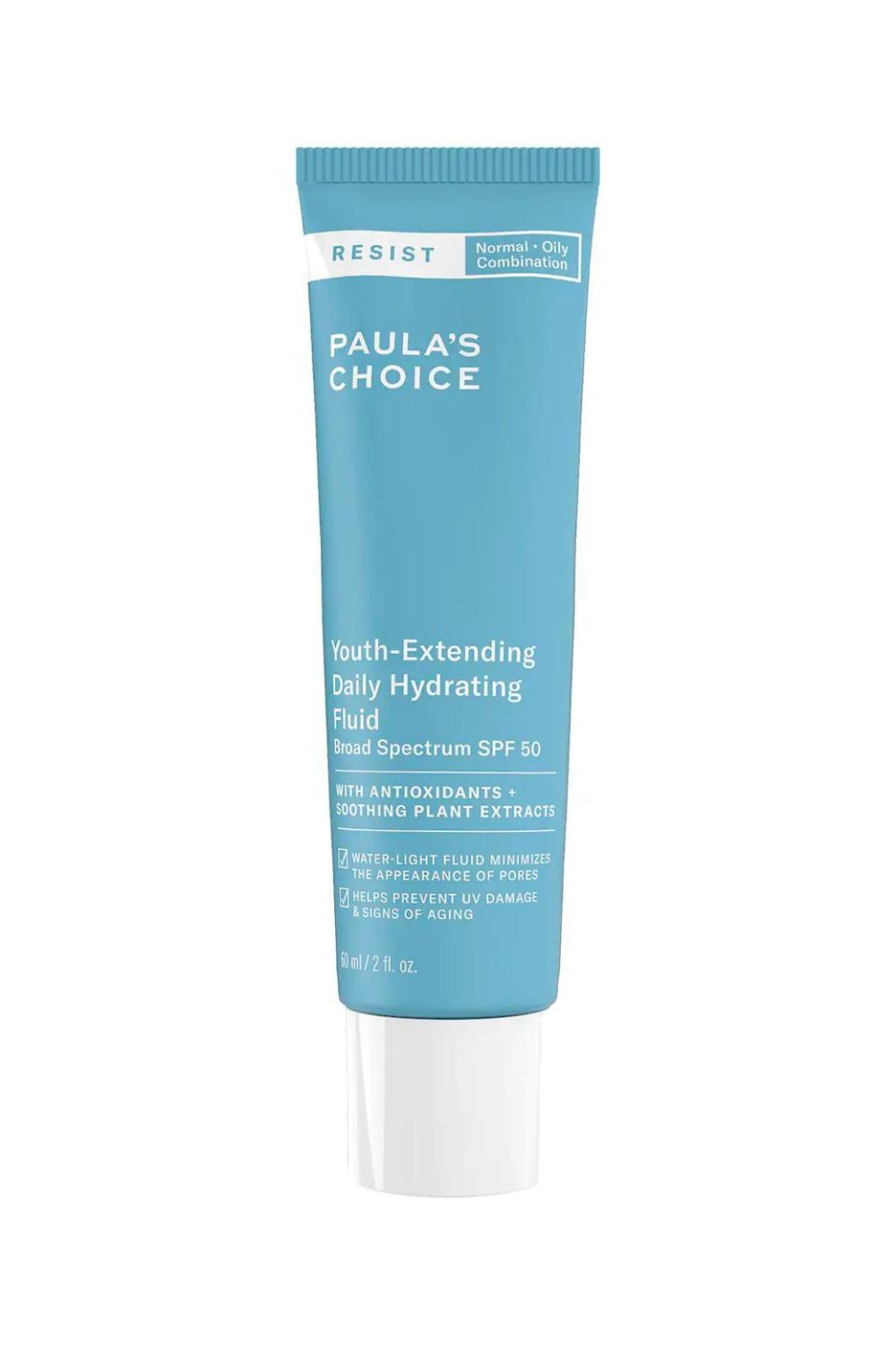 7) Paula's Choice Resist Youth-Extending Daily Hydrating Fluid SPF 50