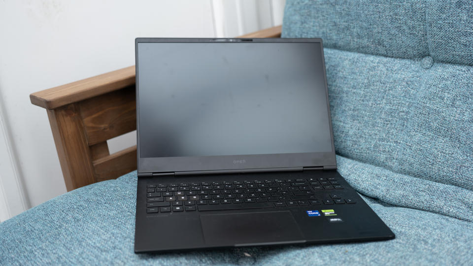 An HP Omen Transcend 16 laptop