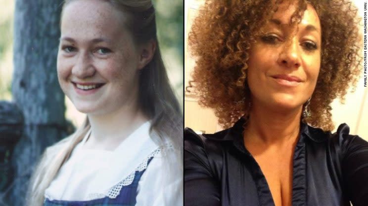 Dolezal as a youth and an adult. (Photo credit: Family photo/Eastern Washington University)