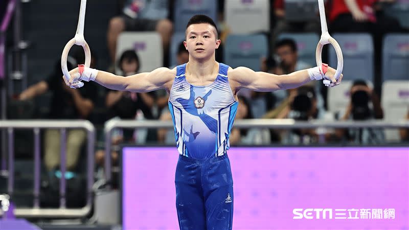 杭州亞運競技體操，林冠儀在吊環項目拿下第5。（圖／記者劉彥池攝影）