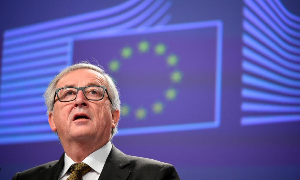 Jean-Claude Juncker speaks in Brussels