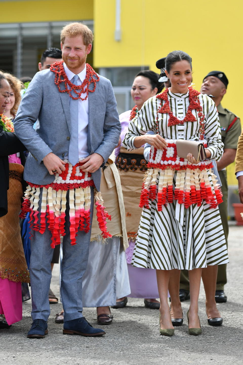 Day Eleven: Tonga – Meghan wears Martin Grant for a third time