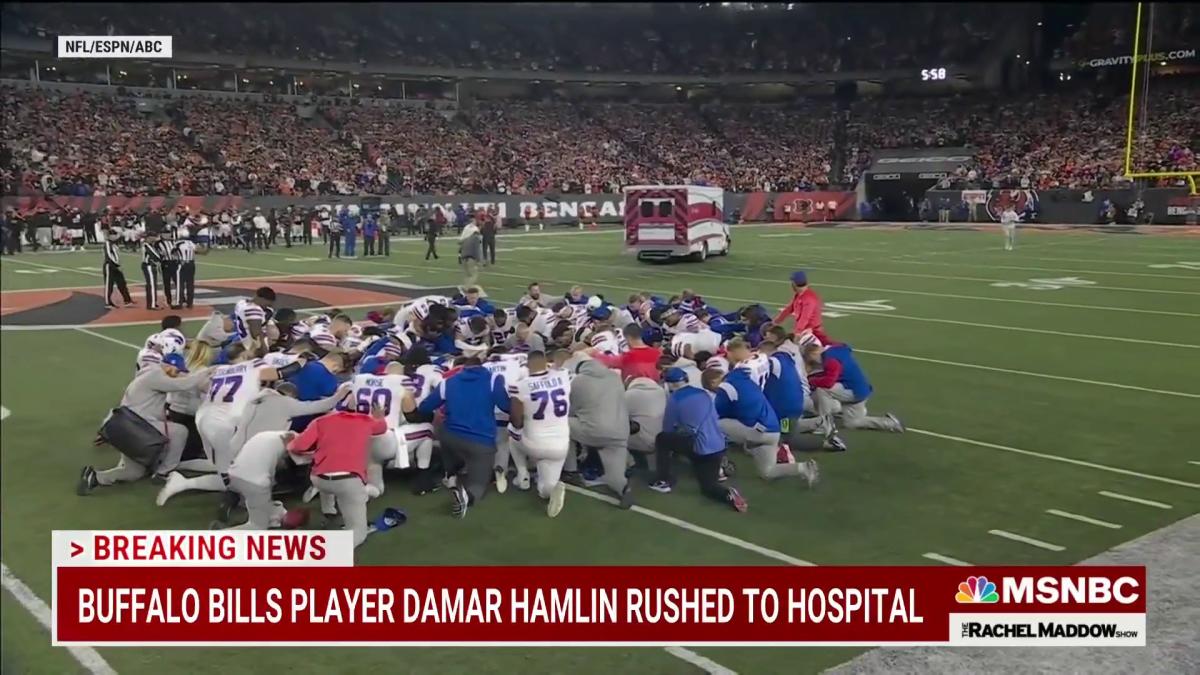 Terrifying Football Moment As Bills Hamlin Collapses After Tackle 9357