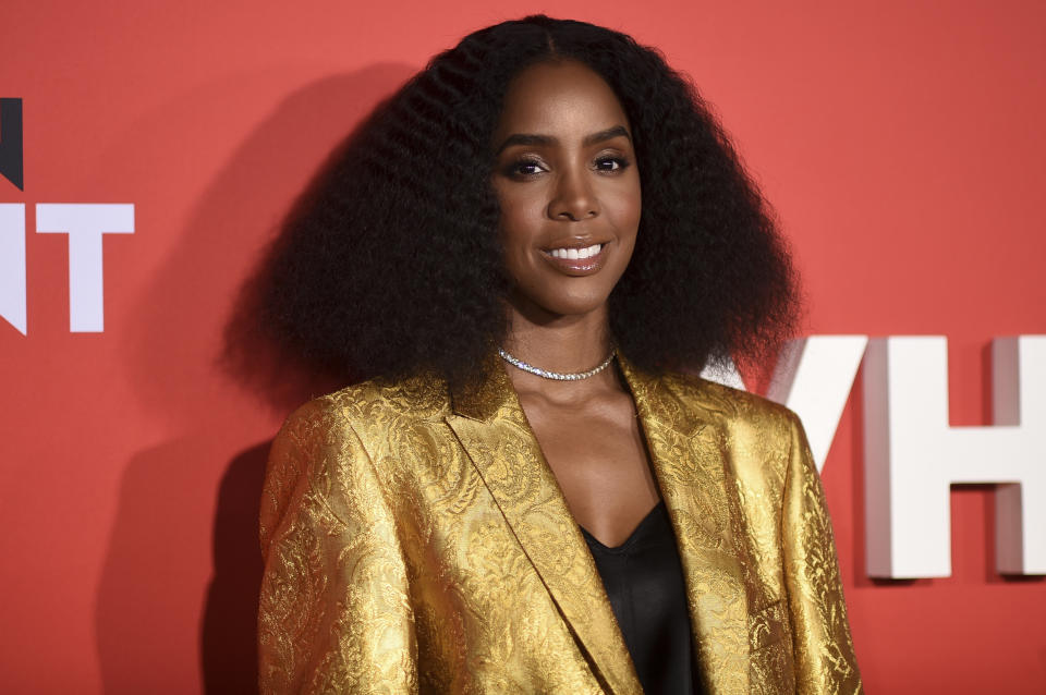 FILE - In this Jan. 28, 2019 file photo, Kelly Rowland attends the premiere of "What Men Want" in Los Angeles. Rowland released an EP titled “K,” featuring six tracks heavily influenced by Afrobeat rhythms. (Photo by Richard Shotwell/Invision/AP, File)