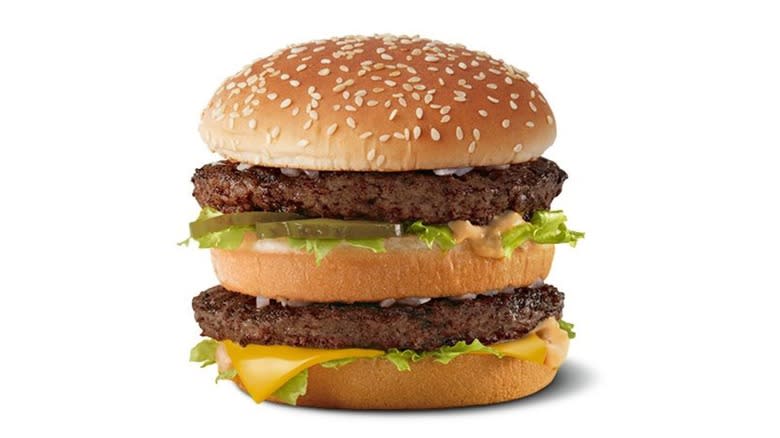 Denali burger on white backdrop