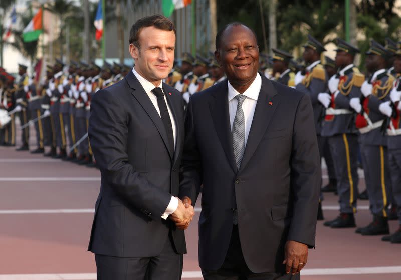 France's President Macron visits the Ivory Coast