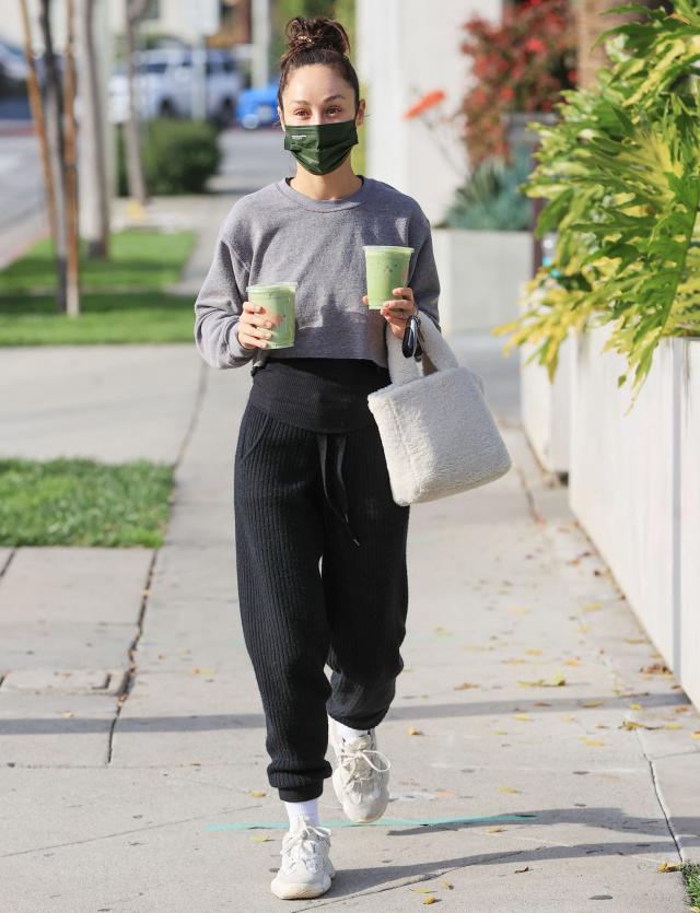 Lori Harvey Serves Cozy Street Style In Sweatshirt & Yeezy