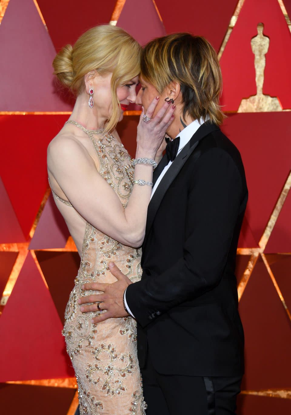 The couple looked very loved-up at the Academy Awards back in February. Source: Getty