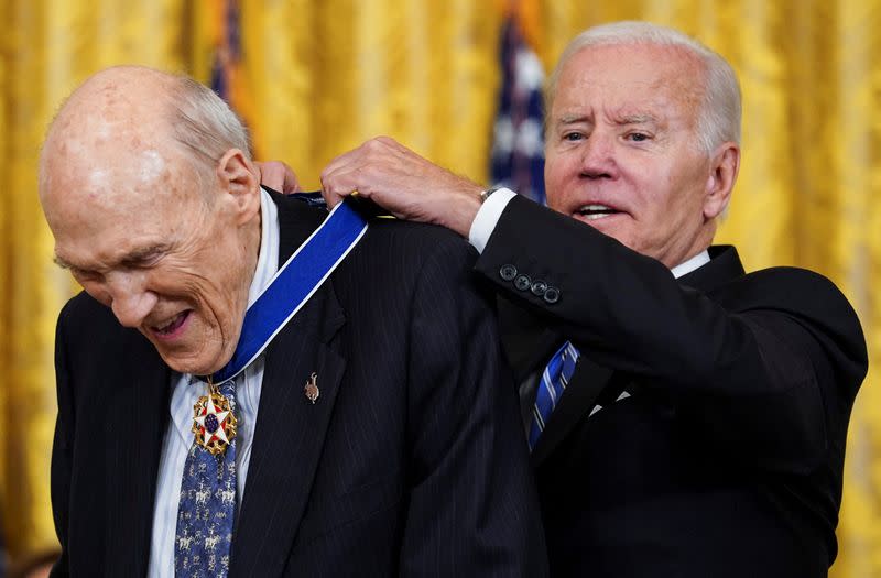 U.S. President Biden awards Presidential Medals of Freedom during White House ceremony in Washington