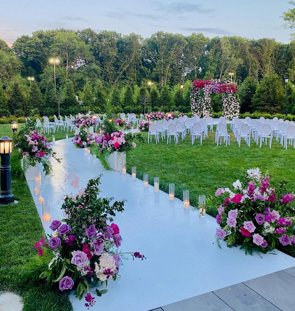 An outdoor ceremony at Chateau Grande Hotel.