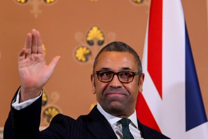 ▲英國內政大臣柯維立（James Cleverly）捲入失言風波，為此今也發表聲明向公眾致歉。（圖／美聯社／達志影像）