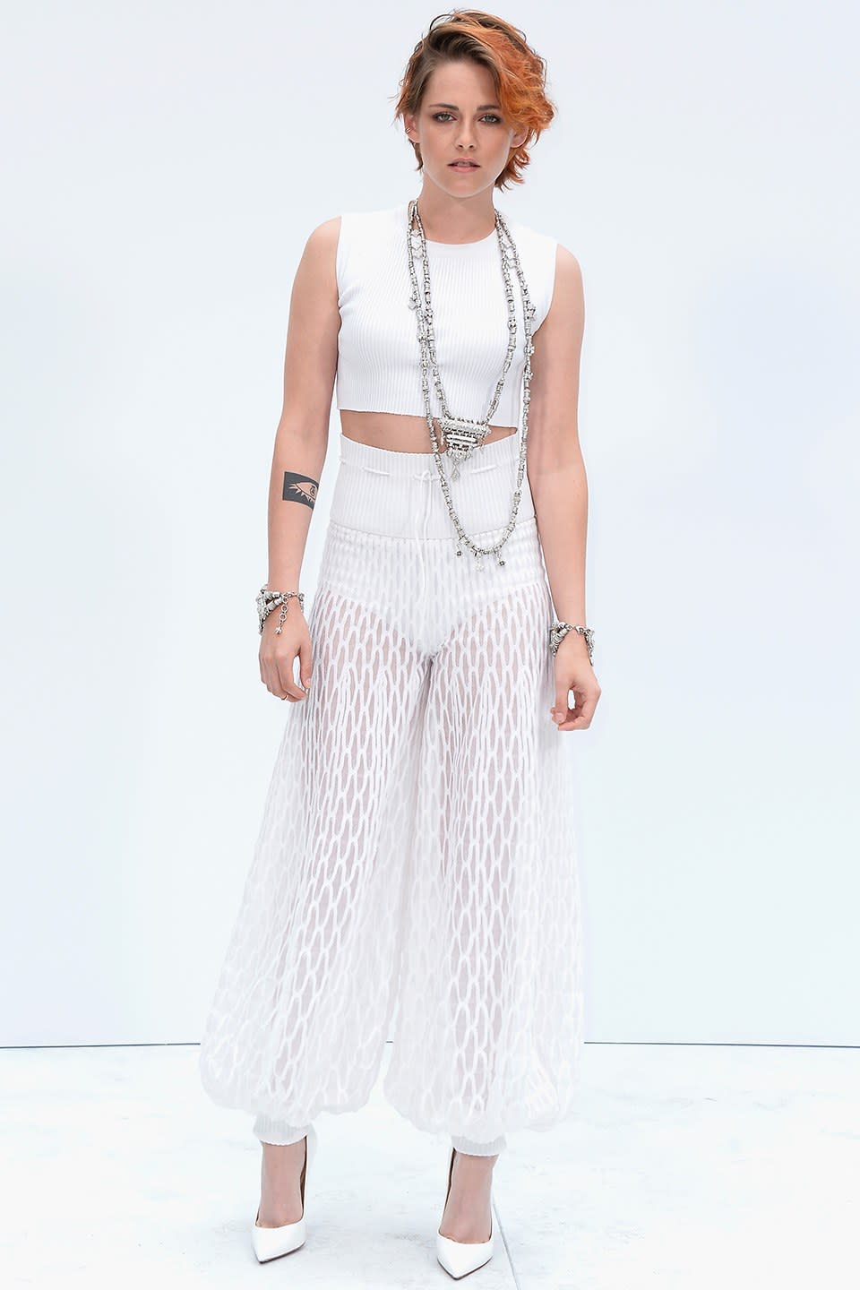 <p>Wearing Chanel Couture at the Chanel Couture show (July 2014)</p>