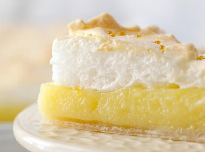 Meyer Lemon Meringue Slab Pie