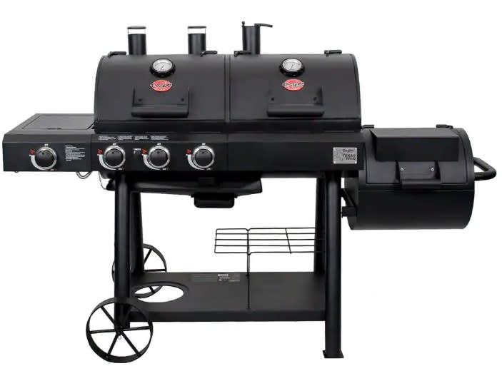 Texas-Trio-3-Burner-Dual-Fuel-Grill-with-Smoker