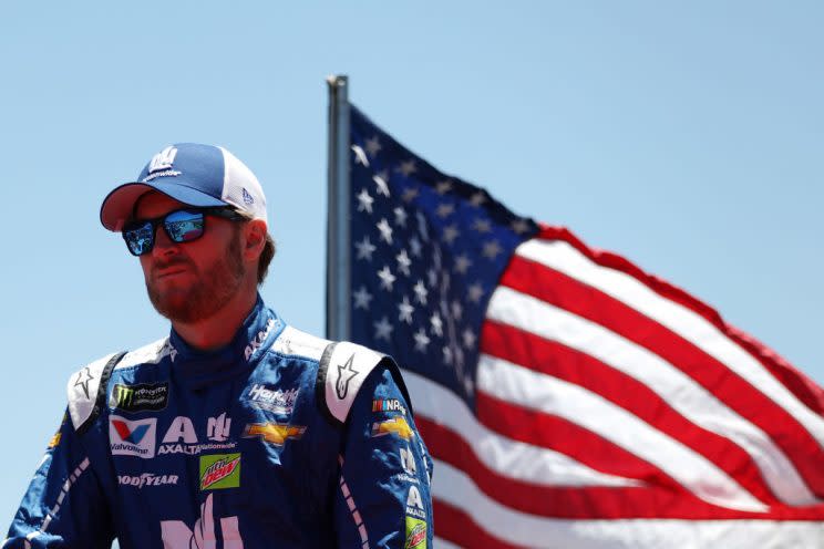 Dale Earnhardt Jr., enjoying his penultimate Talladega start. (Getty Images) 