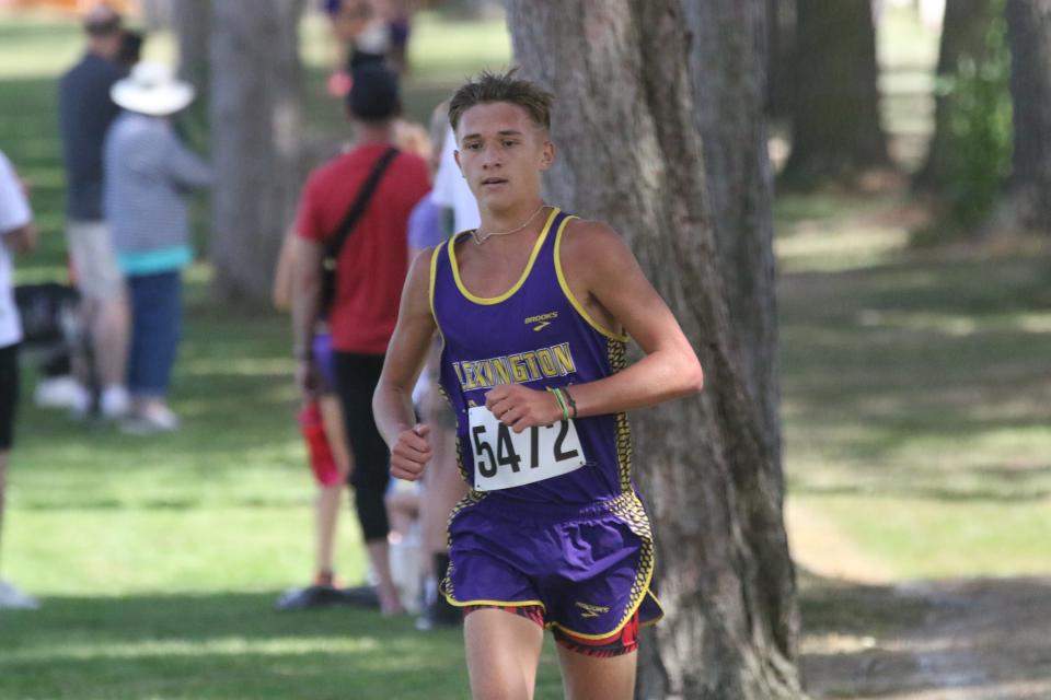 Lexington's Chance Basilone led the Minutemen to back-to-back OCC championships on Saturday.