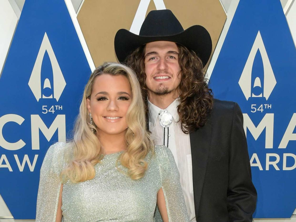 Gabby Barrett and Cade Foehner attend the 54th annual CMA Awards at the Music City Center on November 11, 2020 in Nashville, Tennessee