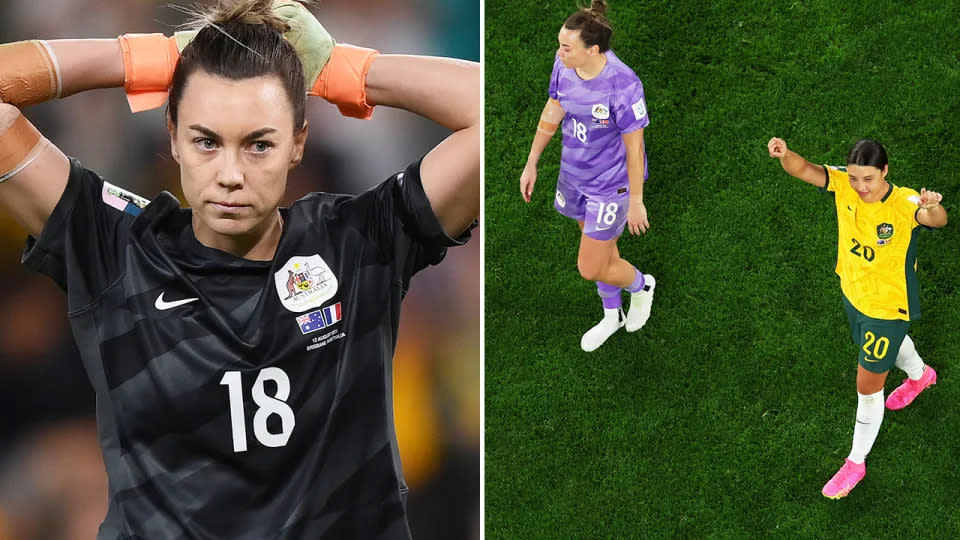 Seen here, Mackenzie Arnold during the Matildas' World Cup campaign.