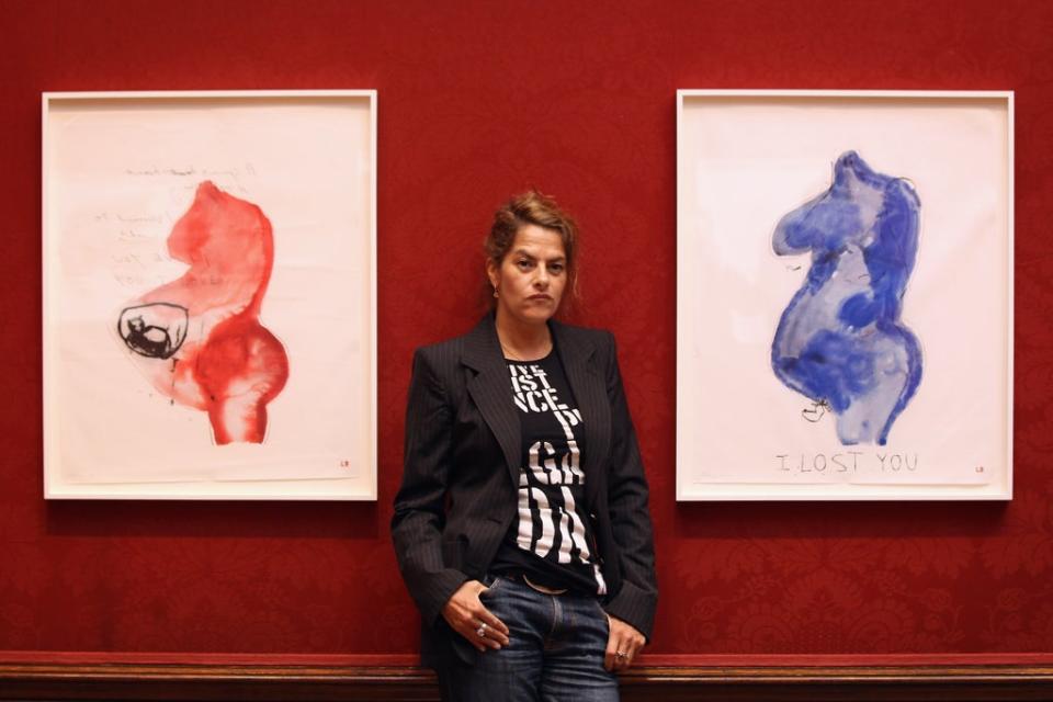 Tracey Emin at her collaboration show with Louise Bourgeois, Do Not Abandon Me (Getty Images)