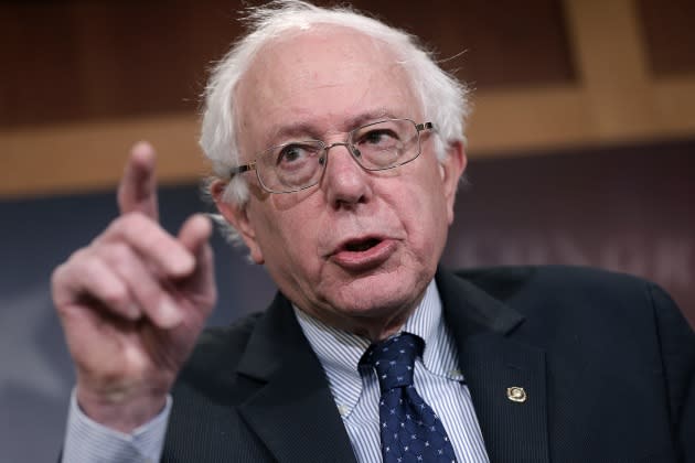 Sen. Bernie Sanders (I-VT) Speaks Against GOP's Plan For Social Security And Medicare - Credit: Getty Images