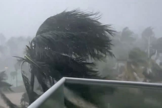 <p>Curtis Kitchen/Anadolu via Getty</p> Hurricane Beryl hits Jamaica