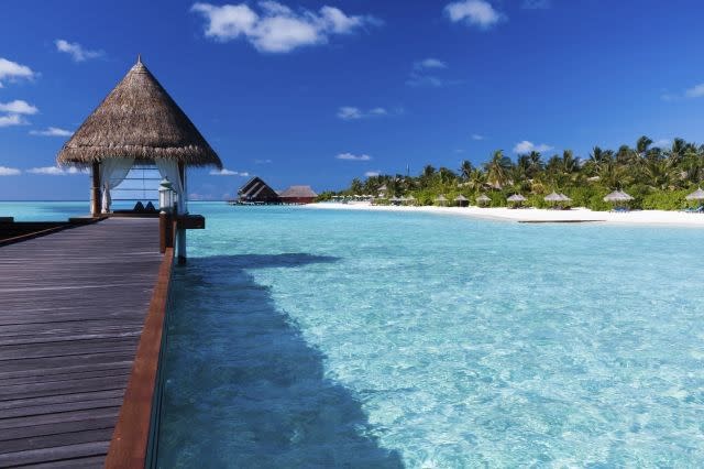 Overwater resort in the Maldives