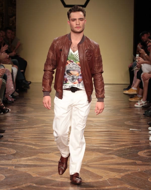 Ed Westwick Makes His Steamy Modeling Debut On The Runway In Milan