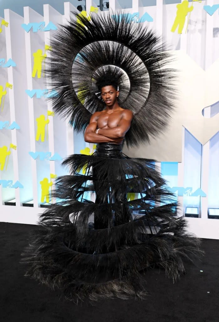 Lil Nas X arrives at the 2022 MTV VMAs (Getty Images)