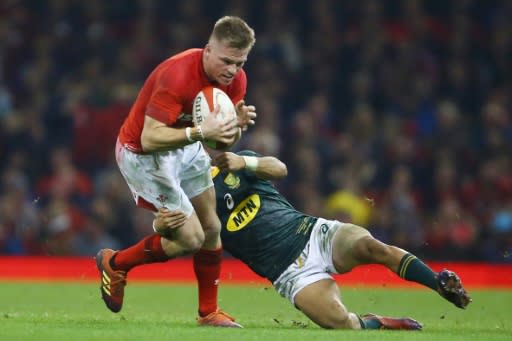 Wales fly-half Gareth Anscombe (L, pictured November 2018 ended the match with an 18-point haul