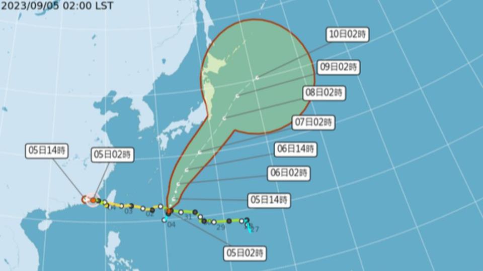 颱風鴛鴦路徑並不會影響台灣。（圖／中央氣象局）