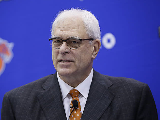 Phil Jackson addresses the media in July. (Getty Images)