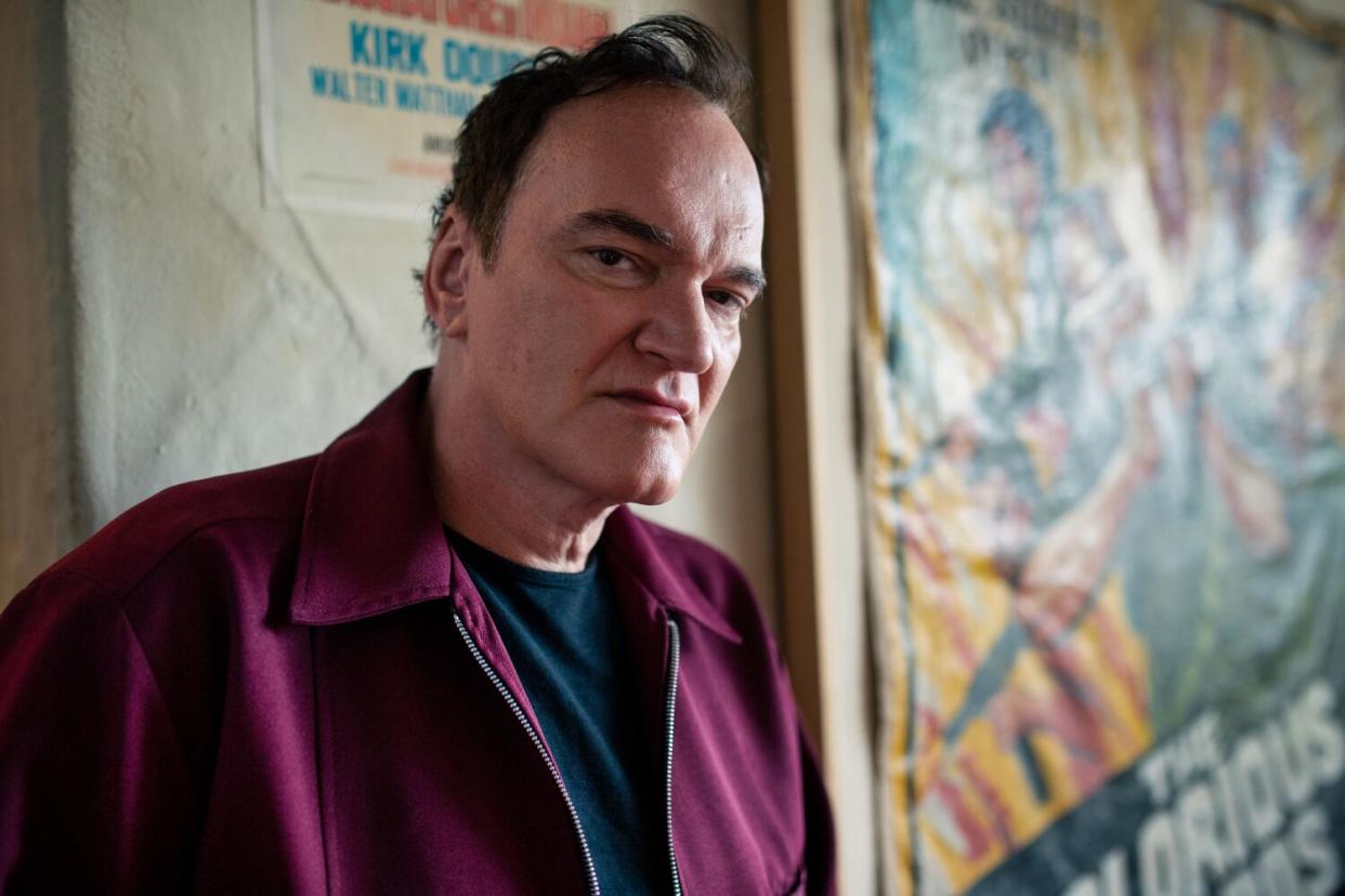 Portrait of Quentin Tarantino at his home in Los Angeles