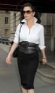 <b>Waist-cinching belt</b> <br>Whether it is chunky, skinny or studded, a belt is not just for keeping your trousers up. <br><br>The hourglass remains the most desired body shape and the best way to create or enhance your curves is with a waist belt.<br><br>Use a plain belt to break up bold prints, or in reverse an unusual style can breathe life into a plain outfit. <br><br>See Catherine Zeta Jones, who jazzed up a white shirt and black pencil skirt combo with a quirky belt.